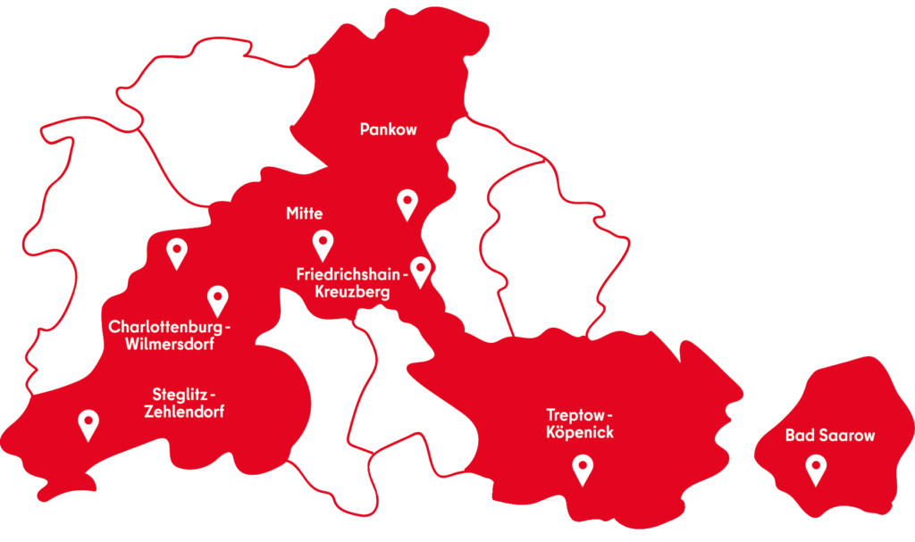 Karte mit den Veranstaltungsorten der Special Olympics Weltspiele Berlin